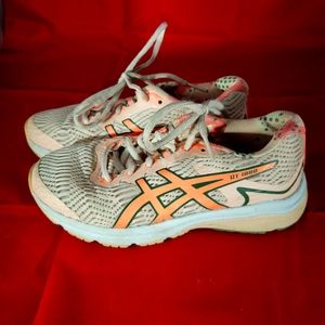 Asics GT-1000 8 Athletic Running Shoe Youth Girls Size 2 1014A092 Pink White